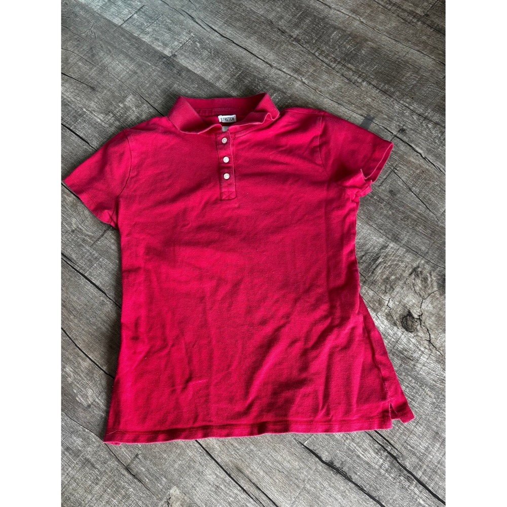 Women's Red Collared Hollister Co Polo Shirt Classic Style‎